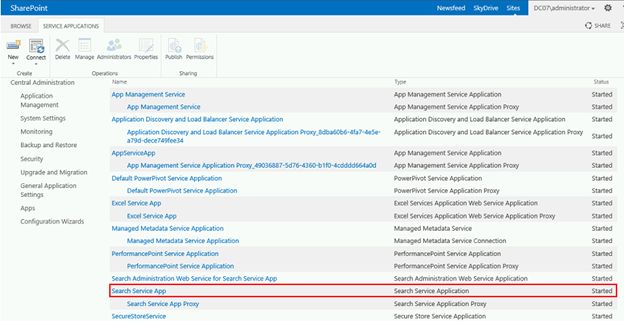 Search Service Application